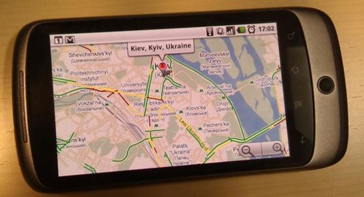 Сервис Google Maps начал отображать пробки в Киеве