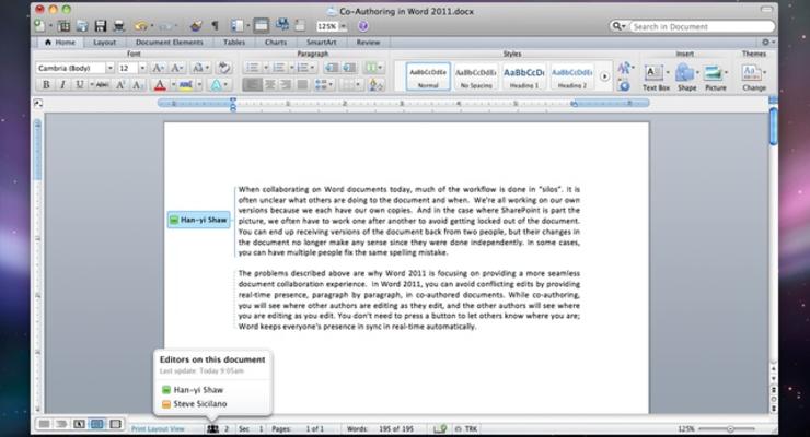 В Microsoft «рассекретили» Office 2011 для Mac