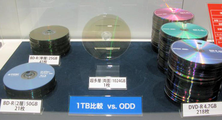 TDK разработала оптический диск на 1 Тб