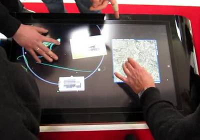 Сенсорный экран научили реагировать на 10 пальцев