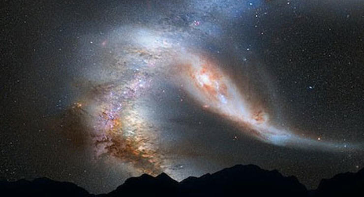 Астрономы показали, как столкнутся галактики (ВИДЕО)