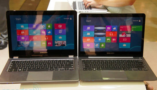 Samsung показал ультратонкие ноутбуки с сенсорным экраном