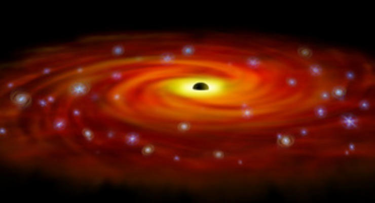 Ученые сфотографировали "плевок" черной дыры