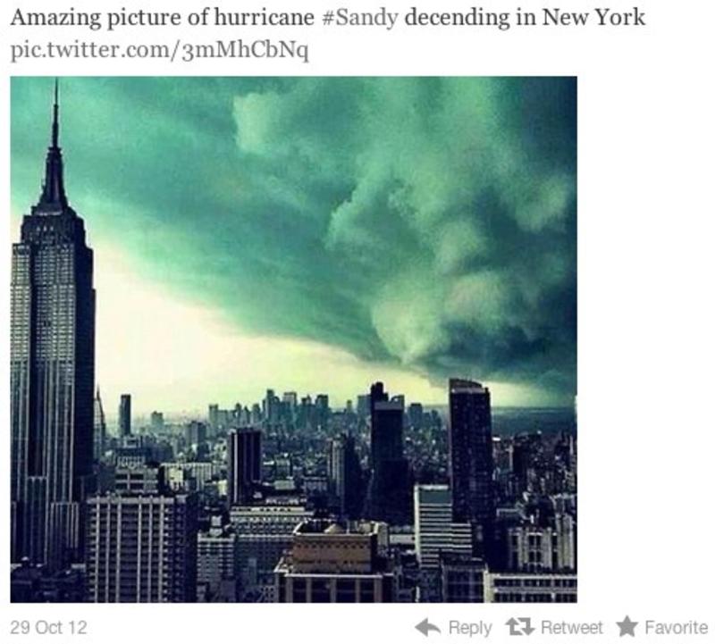 Фото урагана Сэнди оказались ненастоящими: ТОП-10 фальшивок / twitter.com