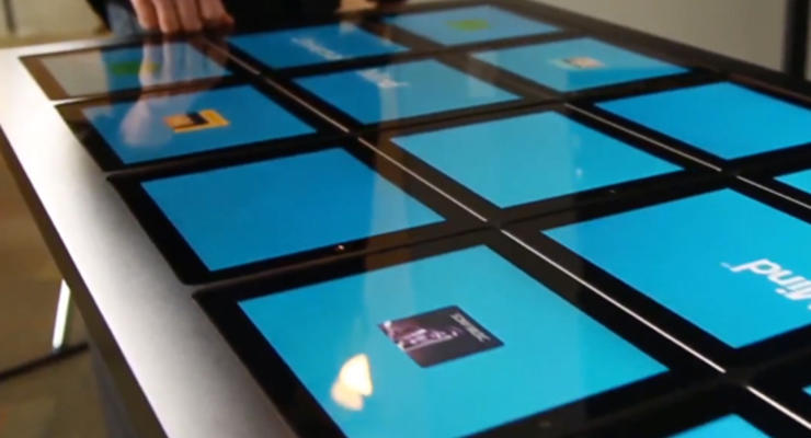 Технологический симбиоз: сенсорный стол из 15 iPad (ВИДЕО)