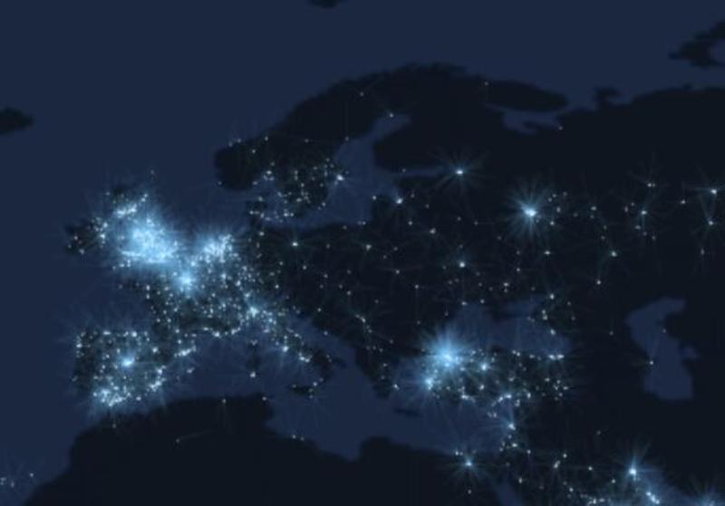 Украинцы мало пишут в Twitter: Интерактивная карта твитов / tweetping.net