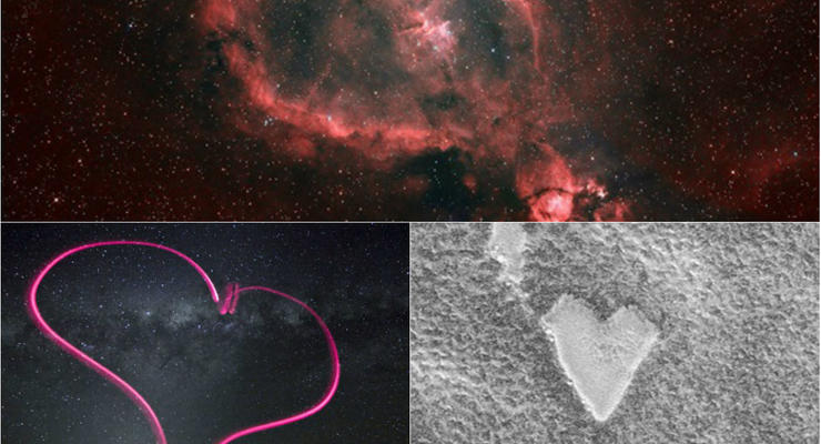 Валентинки из космоса. Невероятные фото ко Дню святого Валентина