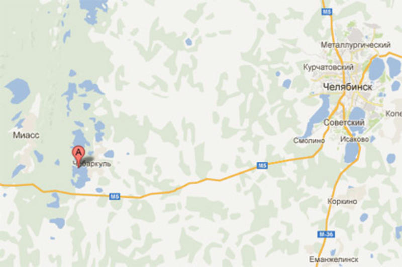 Найдена воронка от падения челябинского метеорита (ИНФОГРАФИКА) / maps.google.com