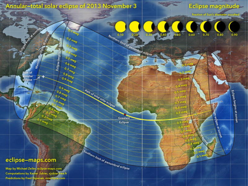 Гибридное солнечное затмение: человечество наблюдает редкое явление (ФОТО, ВИДЕО) / space.com