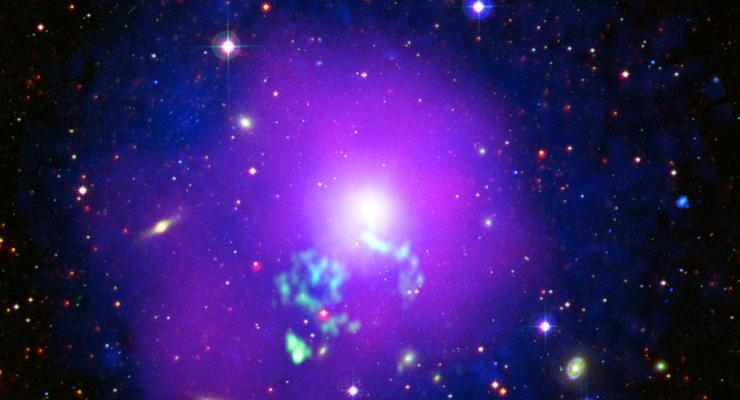 Телескоп сфотографировал горячее галактическое скопление в созвездии Девы