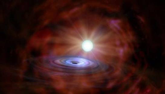 Слишком легкая и яркая черная дыра удивила астрономов