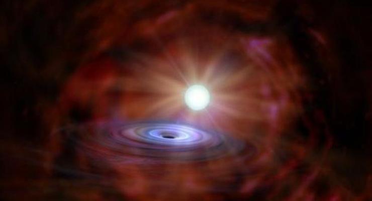 Слишком легкая и яркая черная дыра удивила астрономов