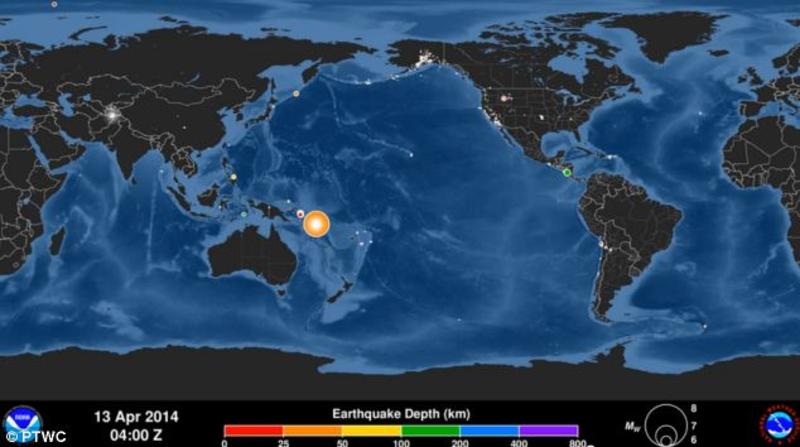 Как нас трясет: Карта всех землетрясений 2014 года (видео)