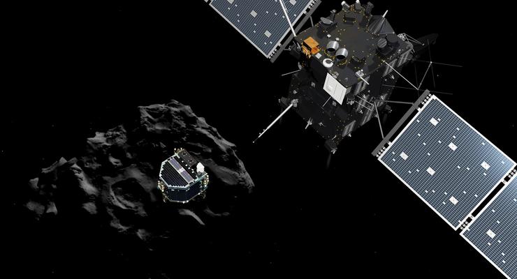 Зонд Philae сделал первый снимок с кометы Чурюмова-Герасименко