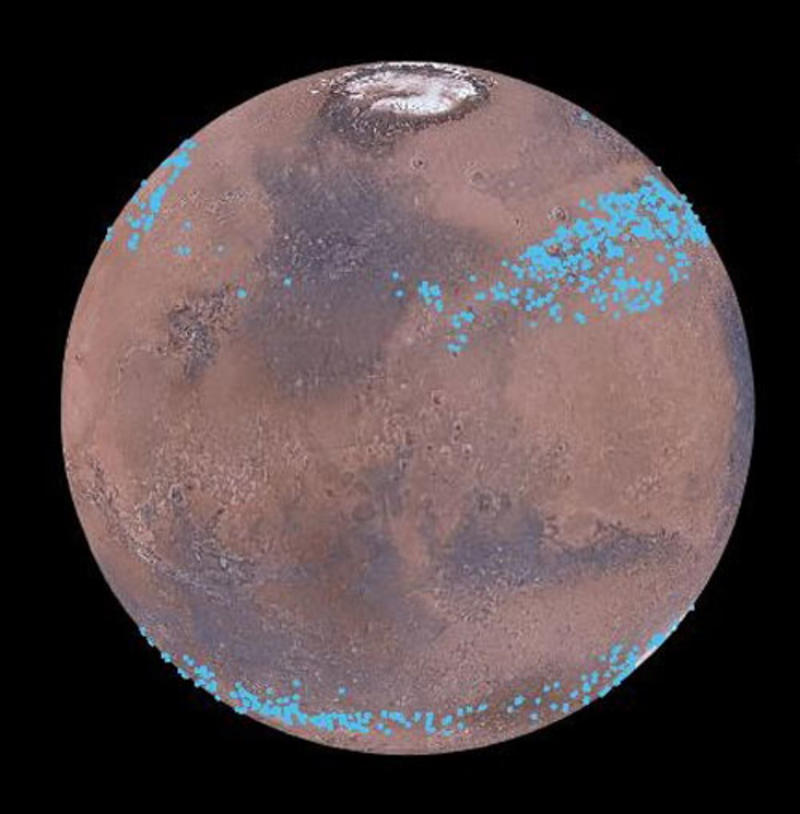 Под марсианской пылью обнаружили ледники / esa.int