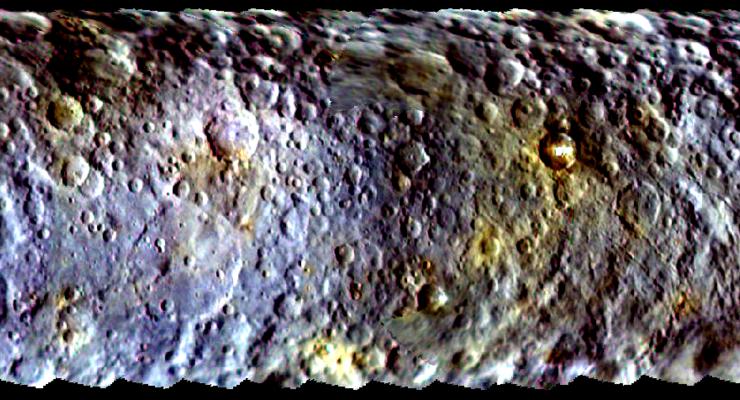 Получены первые цветные снимки карликовой планеты Цереры