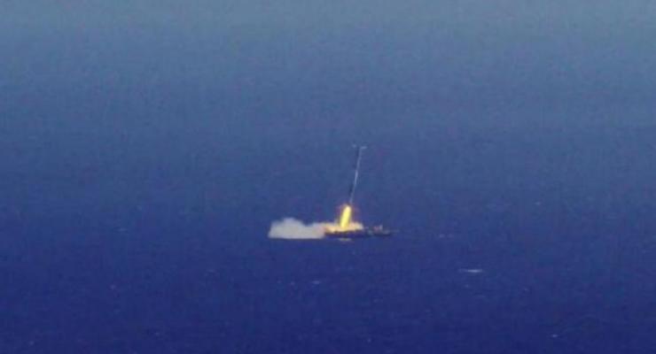SpaceX показали полное видео крушения первой ступени ракеты Falcon 9