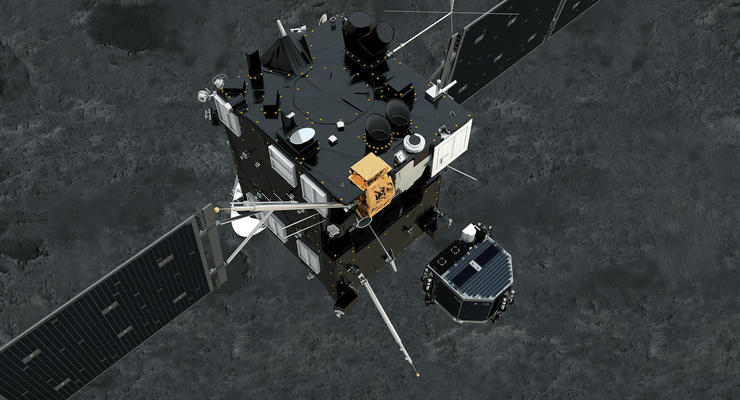 ESA показало посадку зонда Philae на комету Чурюмова-Герасименко