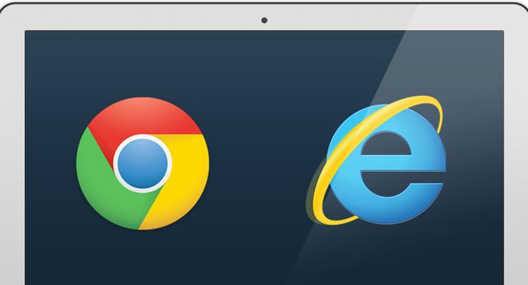 Браузер Google Chrome догнал по популярности Internet Explorer