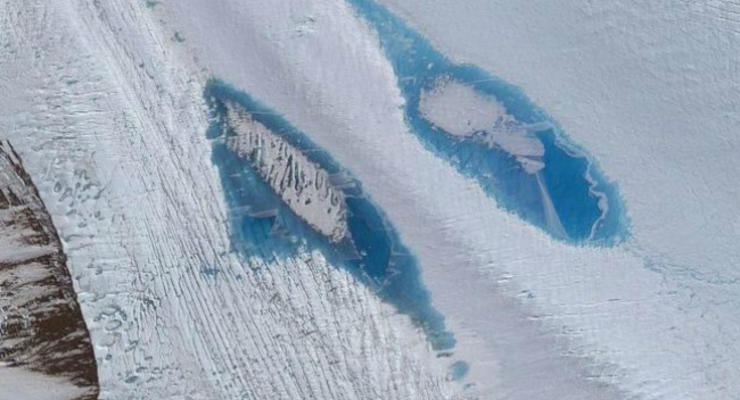 Глобальное потепление: В Антарктиде стали появляться тысячи голубых озер