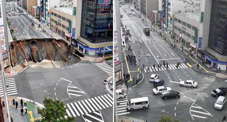 Япония поразила способом ремонта дороги