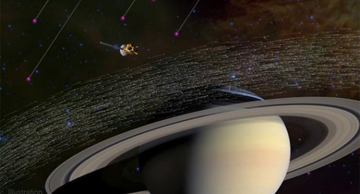 NASA запечатлело луну внутри кольца Сатурна