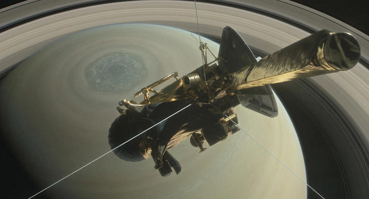 Как Cassini "нырнул" в атмосферу Сатурна: видео NASA
