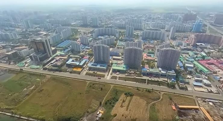 В Сети появилось первое панорамное видео Пхеньяна