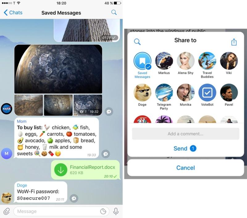 Важные сообщения и альбомы: Telegram получил обновление