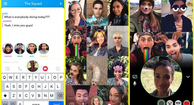 В Snapchat появились групповые звонки