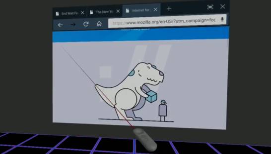 Mozilla представила браузер для виртуальной реальности