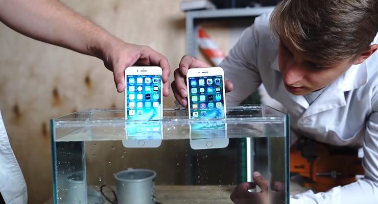 iPhone в аквариуме: Эксперименты с водоотталкивающей жидкостью