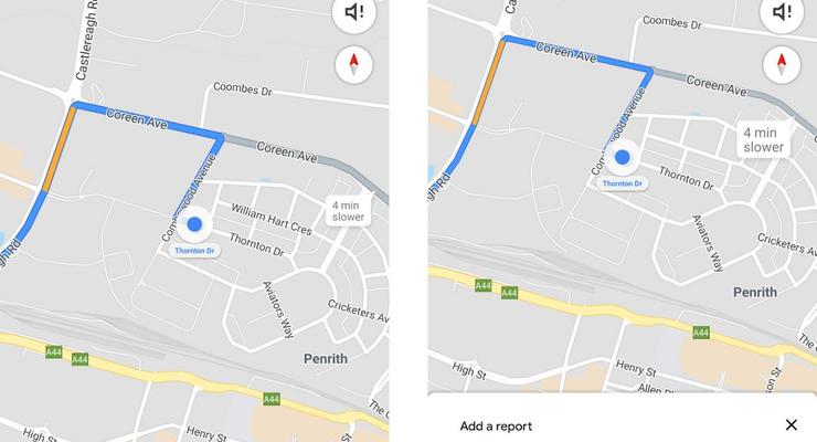 В Картах Google можно будет отмечать аварии и радары