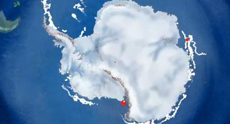 Движение айсбергов Антарктиды за 40 лет показали на видео