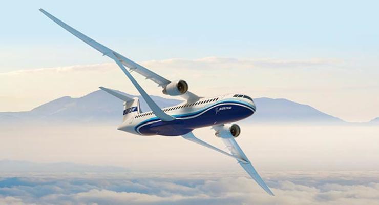 Boeing показал концепт самолета с ультратонким крылом