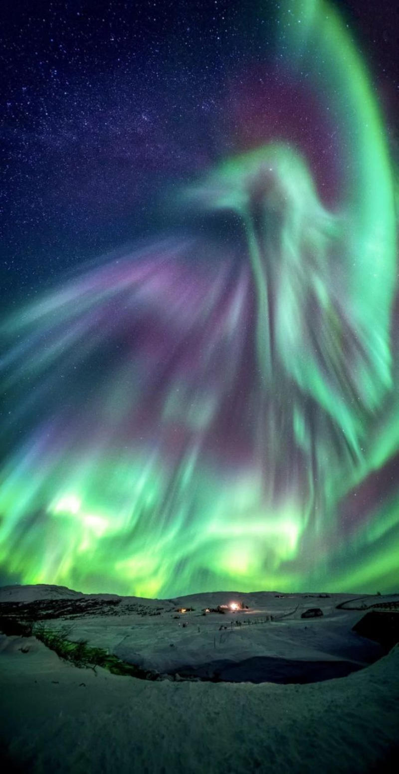 Зеленый дракон и северный феникс: Невероятные снимки полярного сияния / Wang Zheng
