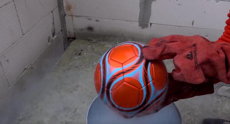 Можно ли разбить замороженный мяч: Эксперименты