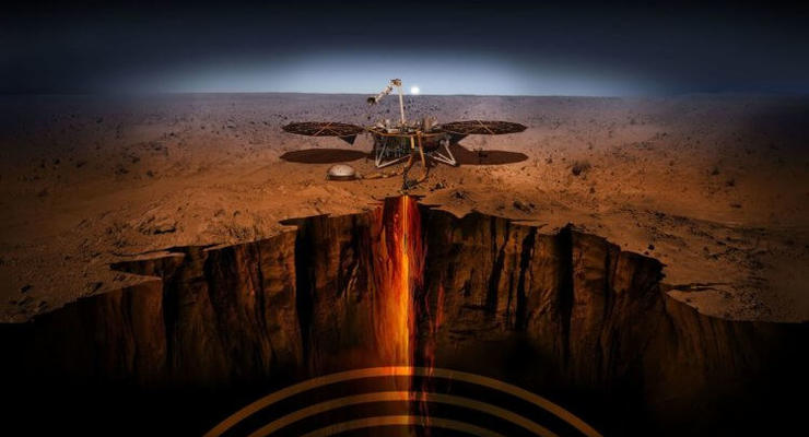 Бур марсианского модуля застрял в грунте Красной планеты