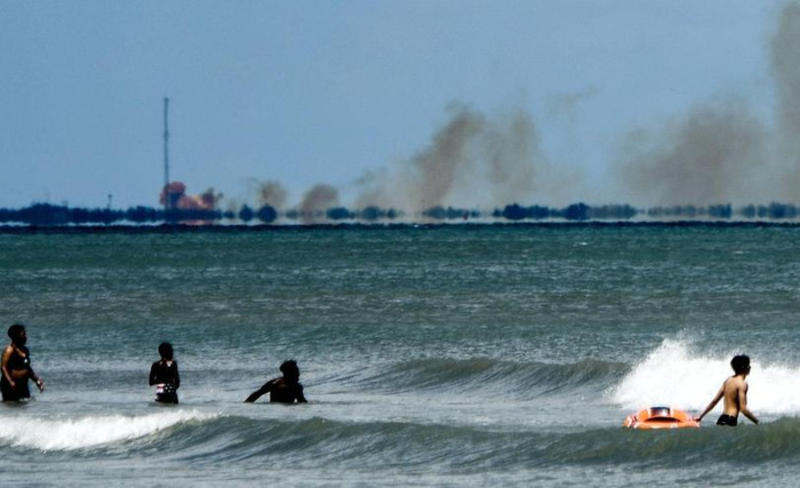 Двигатель SpaceX взорвался на испытаниях / Florida Today