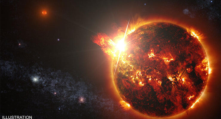 Впервые обнаружен корональный выброс на активной звезде