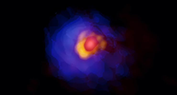 Впервые получено изображение рождения гигантской звезды