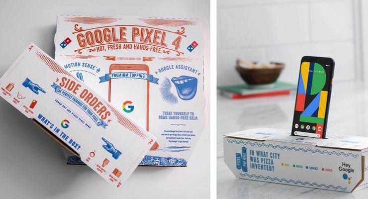 Смартфоны Google Pixel 4 раздавали в коробке с пиццей
