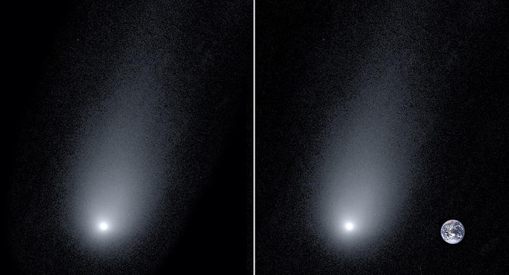 Хвост первой межзвездной кометы оказался в 14 раз больше Земли