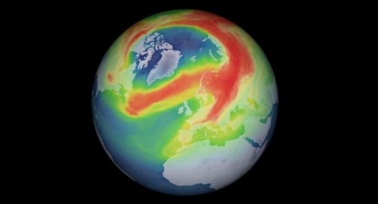 Над Арктикой обнаружили озоновую дыру размером в три Гренландии