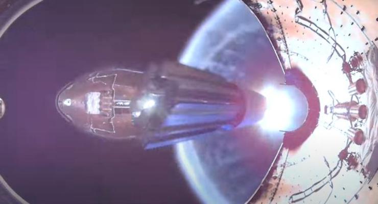 SpaceX впервые показала отделение обтекателя ракеты