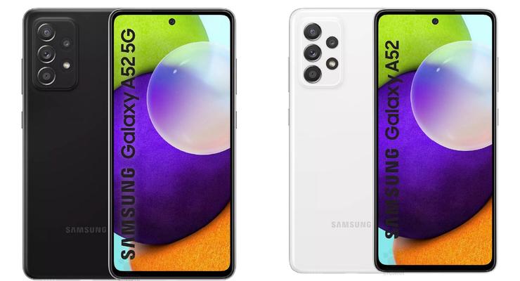 Изображения и характеристики Samsung Galaxy A52 и A52 5G попали в Сеть