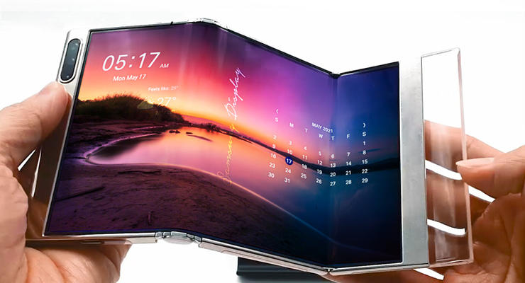Samsung показал складные экраны будущего