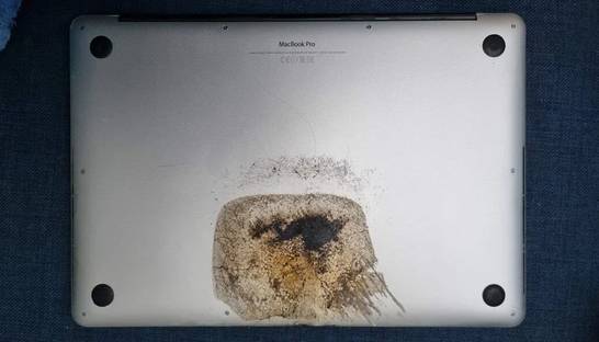 Apple MacBook Pro самопроизвольно загорелся, чуть не убив владельца