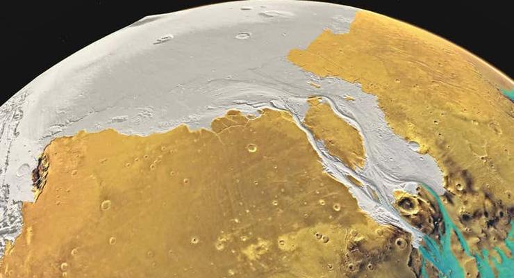 На древнем Марсе мог быть жидкий океан, несмотря на низкие температуры