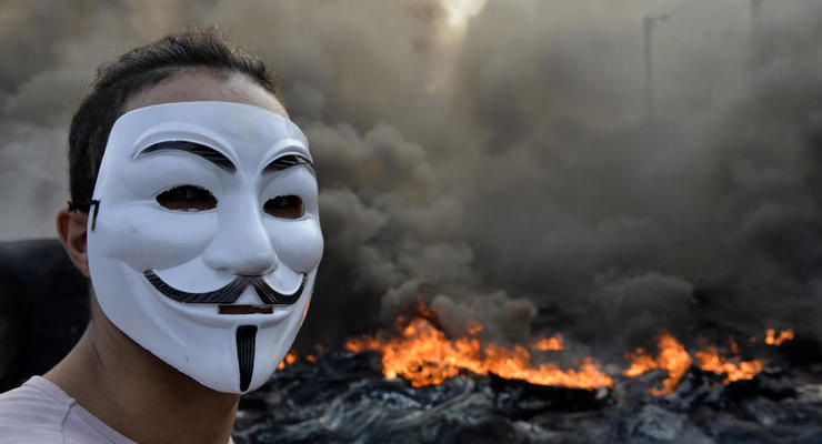 Anonymous парализовали одну из главных магистралей Москвы